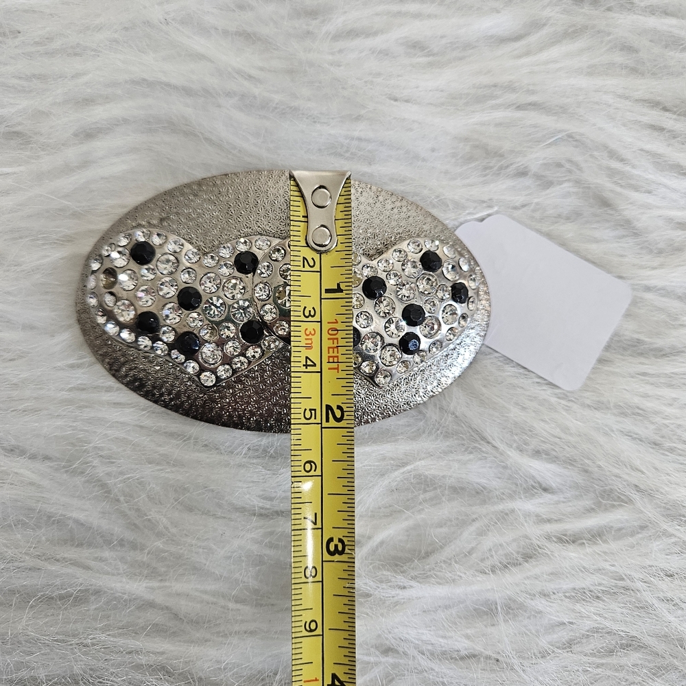 Silver Rhinestone Belt Bucke - Picture 5 of 7